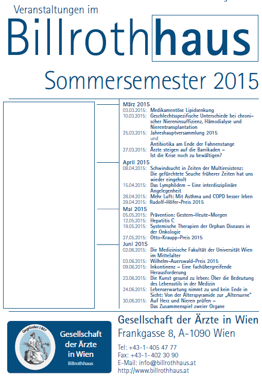 Semesterprogramm Sommer 2015